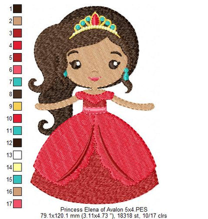 Princess Elena of Avalon - Fill Stitch Embroidery