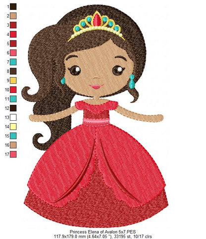 Princess Elena of Avalon - Fill Stitch Embroidery
