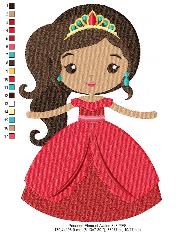 Princess Elena of Avalon - Fill Stitch Embroidery