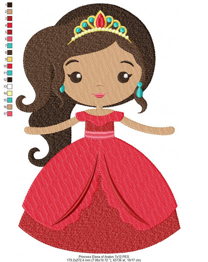 Princess Elena of Avalon - Fill Stitch Embroidery
