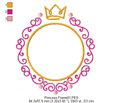 Princess Frame 2 - Satin Stitch