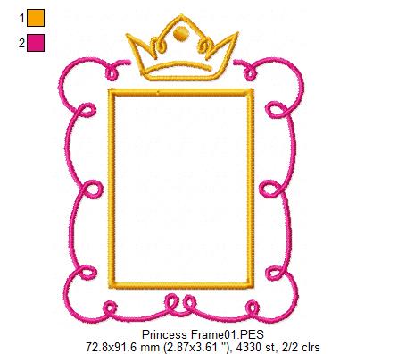 Princess Frame - Satin Stitch