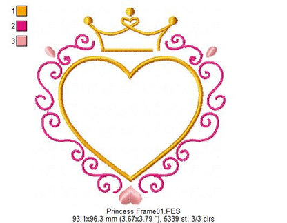 Princess Frame 5 - Satin Stitch