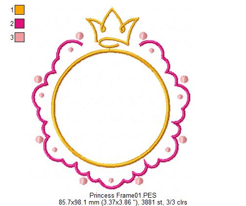 Princess Frame 4 - Satin Stitch