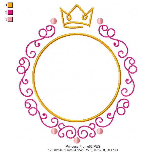 Princess Frame 2 - Satin Stitch