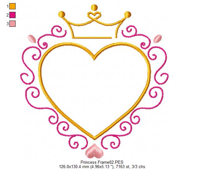 Princess Frame 5 - Satin Stitch