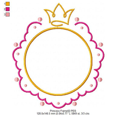Princess Frame 4 - Satin Stitch
