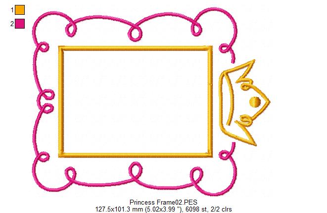 Princess Frame 3 - Satin Stitch