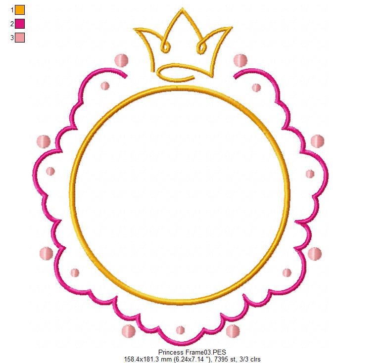Princess Frame 4 - Satin Stitch