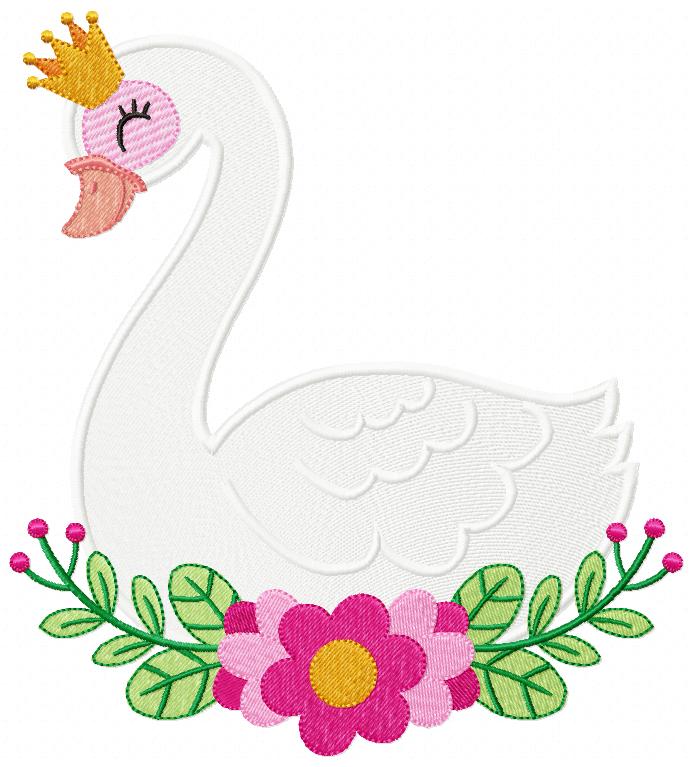 Princess Swan - Fill Stitch
