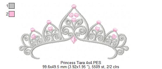Princess Tiara - Fill Stitch