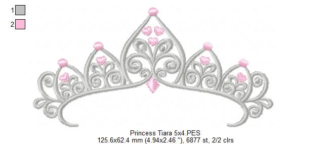 Princess Tiara - Fill Stitch