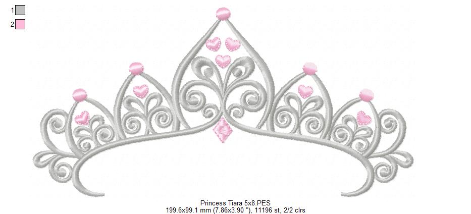 Princess Tiara - Fill Stitch