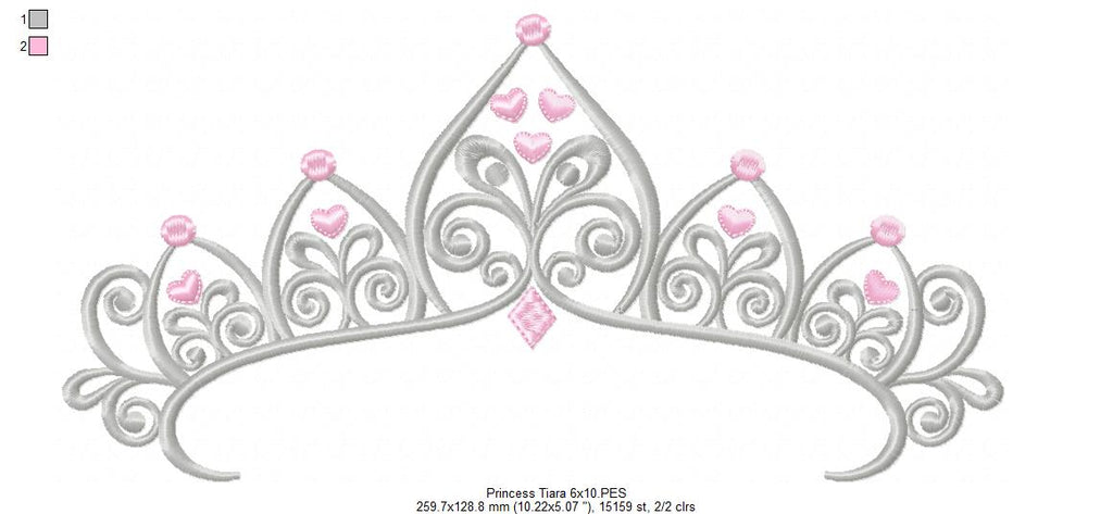 Princess Tiara - Fill Stitch