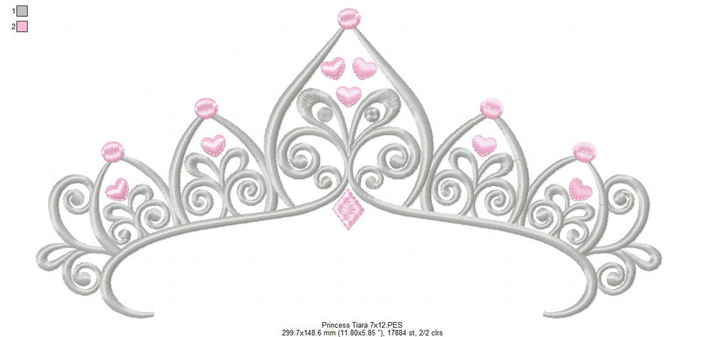 Princess Tiara - Fill Stitch