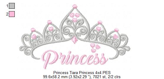 Princess Tiara - Fill Stitch Embroidery