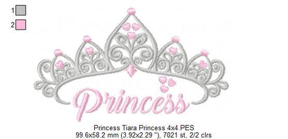 Princess Tiara - Fill Stitch Embroidery