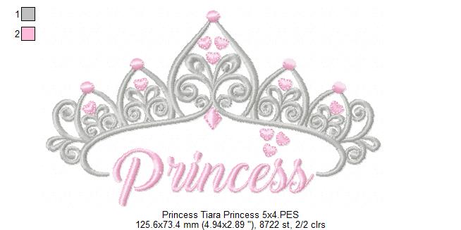 Princess Tiara - Fill Stitch Embroidery