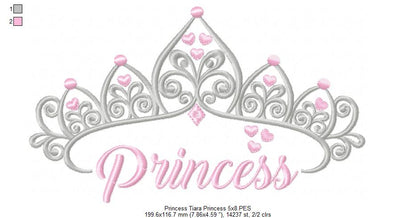 Princess Tiara - Fill Stitch Embroidery