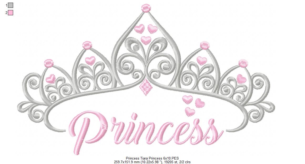 Princess Tiara - Fill Stitch Embroidery