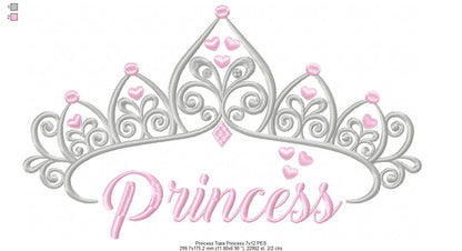 Princess Tiara - Fill Stitch Embroidery