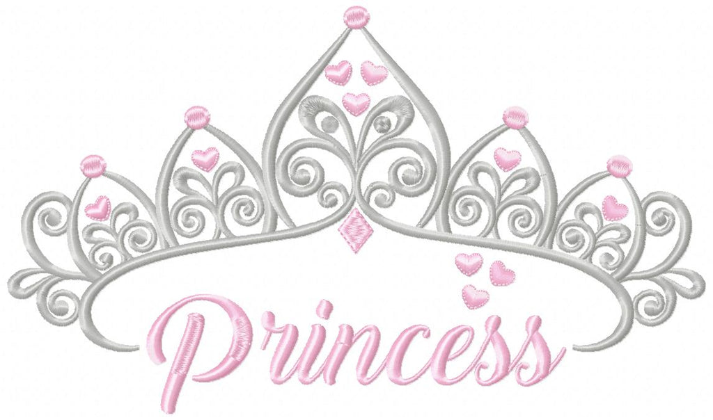 Princess Tiara - Fill Stitch Embroidery
