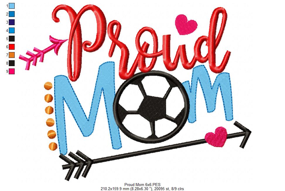 Proud Mom Soccer - Applique