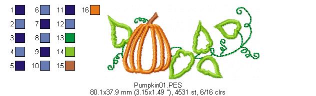 Pumpkin 1 -  Applique