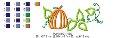 Pumpkin 1 -  Applique