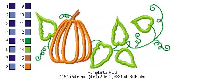 Pumpkin -  Applique
