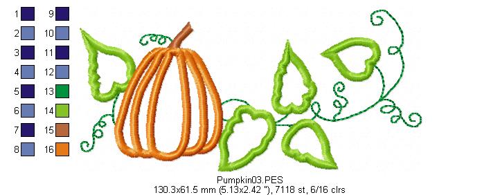 Pumpkin -  Applique