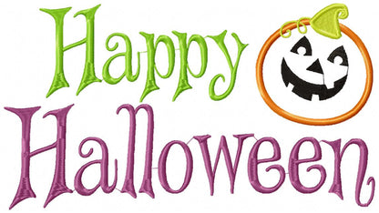 Pumpkin Happy Halloween - Applique
