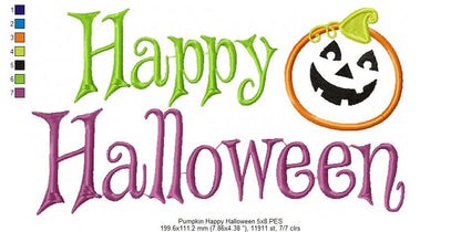 Pumpkin Happy Halloween - Applique