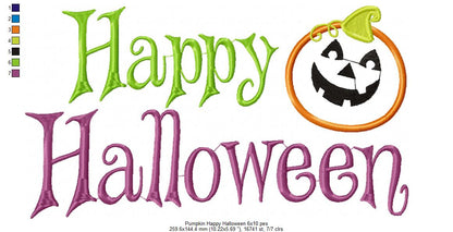 Pumpkin Happy Halloween - Applique