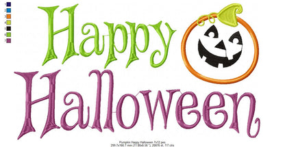 Pumpkin Happy Halloween - Applique