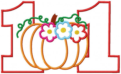 Thanksgiving Numbers Birthday Set Numbers 1-11 - Applique