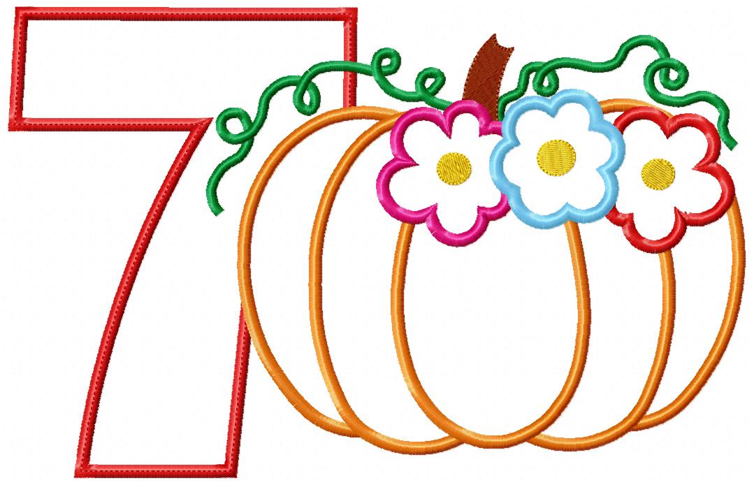 Thanksgiving Numbers Birthday Set Numbers 1-11 - Applique