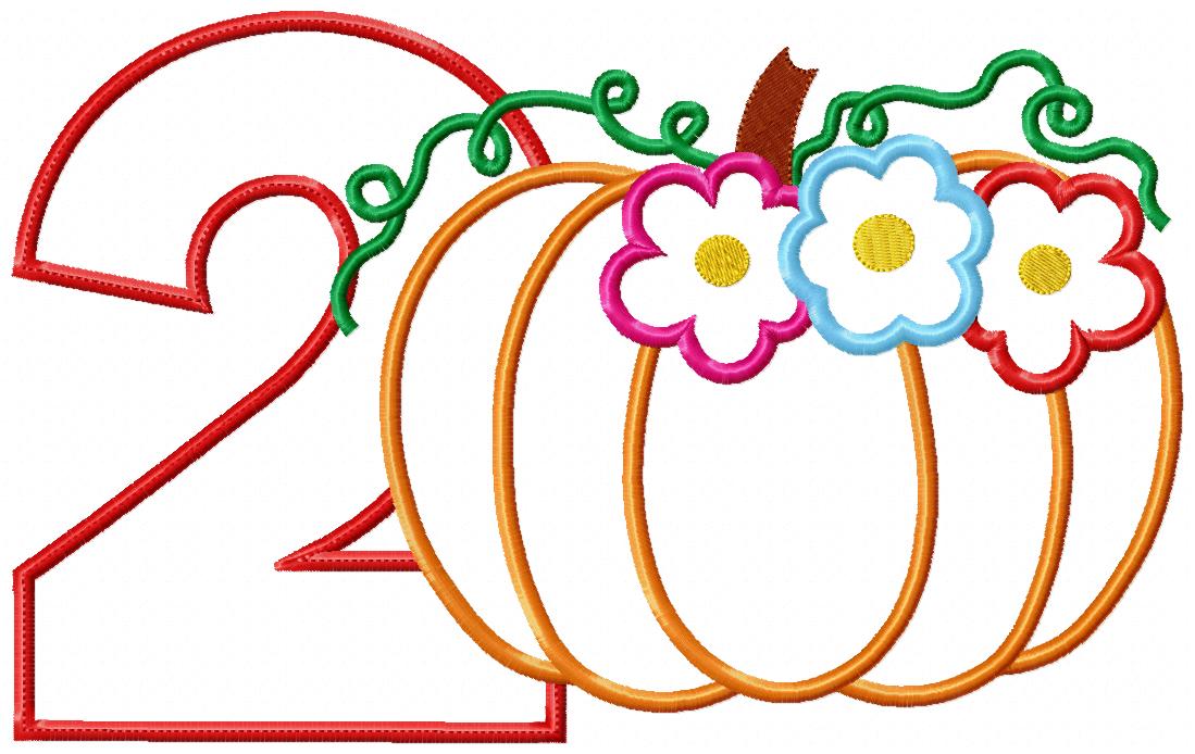 Thanksgiving Numbers Birthday Set Numbers 1-11 - Applique