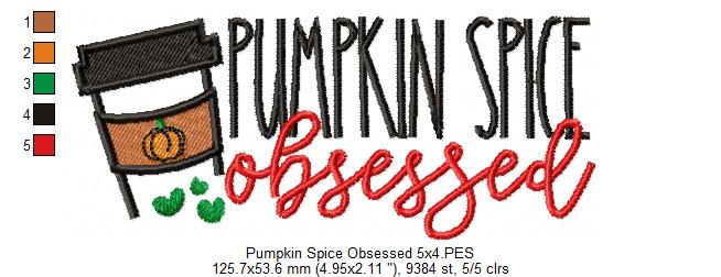 Pumpkin Spice Obsessed - Fill Stitch