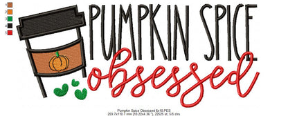 Pumpkin Spice Obsessed - Fill Stitch
