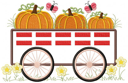 Pumpkins Wagon - Applique