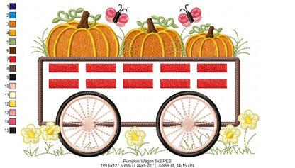 Pumpkins Wagon - Applique