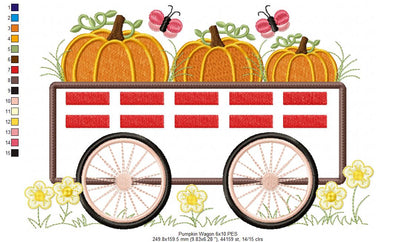 Pumpkins Wagon - Applique