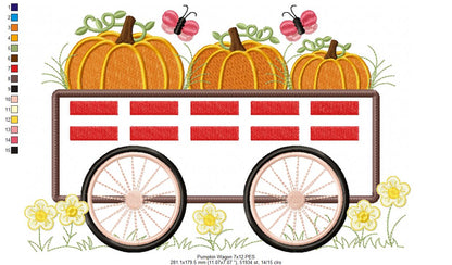 Pumpkins Wagon - Applique