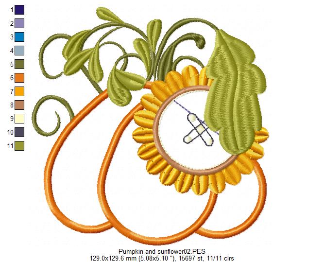 Pumpkin and Sunflower - Applique