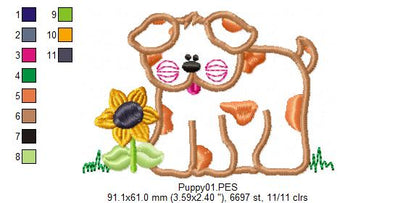 Cute Puppy - Applique