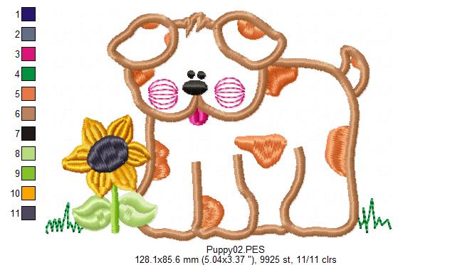 Cute Puppy - Applique