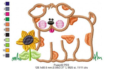 Cute Puppy - Applique