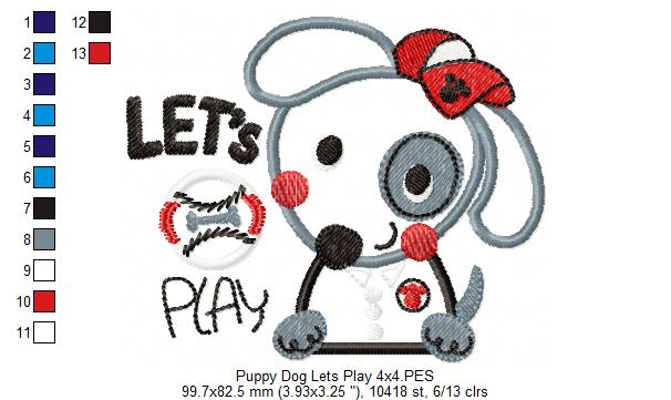 Puppy Dog Let's Play - Applique