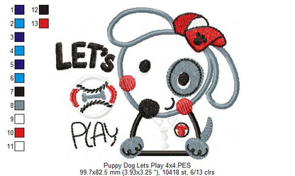 Puppy Dog Let's Play - Applique
